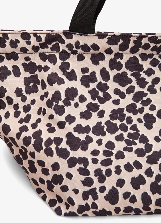 Phase Eight Strandtas met panterprint  - detail 4 bruin