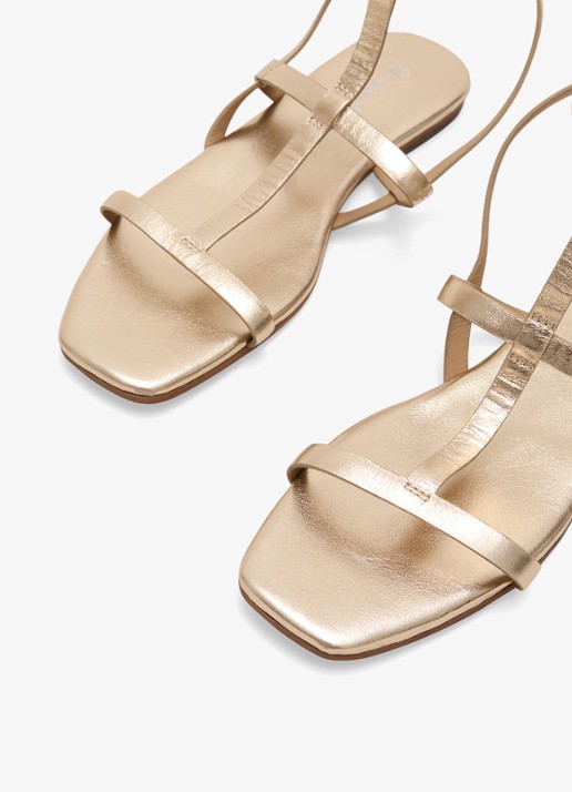 Phase Eight Strappy Flat Sandals - detail 6 goud