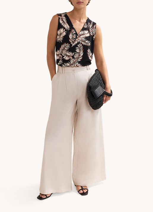 Phase Eight Sutton mouwloze top met print - voorkant 7 zwart