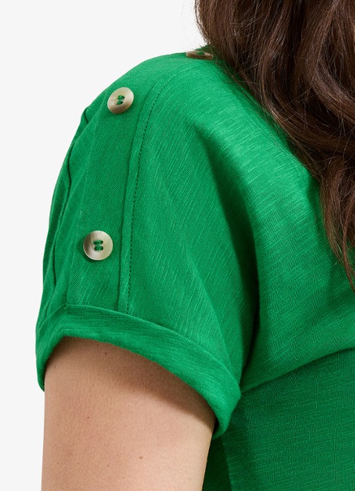 Phase Eight Suzie T-shirt met ronde hals - detail 5 groen