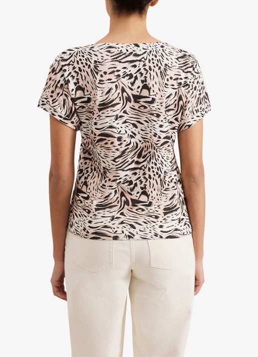 Phase Eight Suzie top met print - achterkant 3 beige