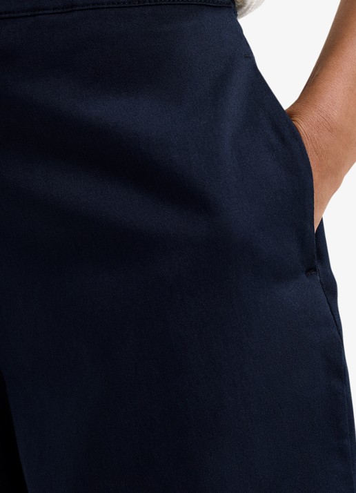 Phase Eight Sylvie high waist wide fit cropped broek - detail 2 donkerblauw