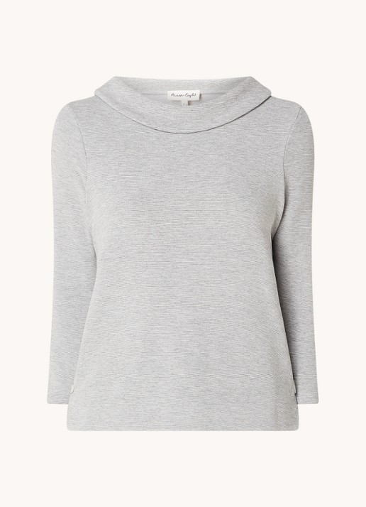 Phase Eight T-shirt met knoopdetail - voorkant 3 grijsmele