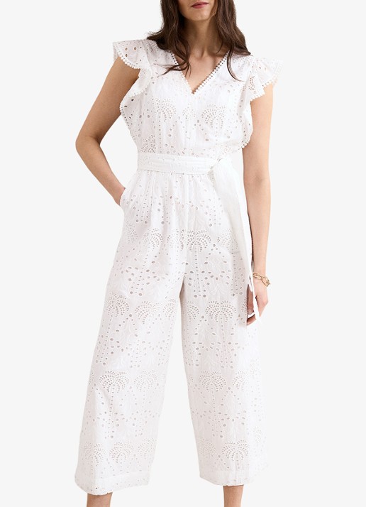 Phase Eight Talulah loose fit jumpsuit met broderie