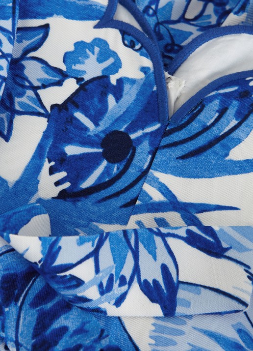Phase Eight Tamzin wide fit cropped jumpsuit met bloemenprint en steekzakken - detail 7 blauw