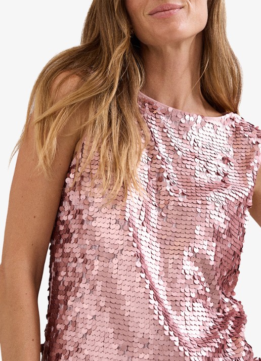 Phase Eight Tasha top met pailletten - detail 5 roze