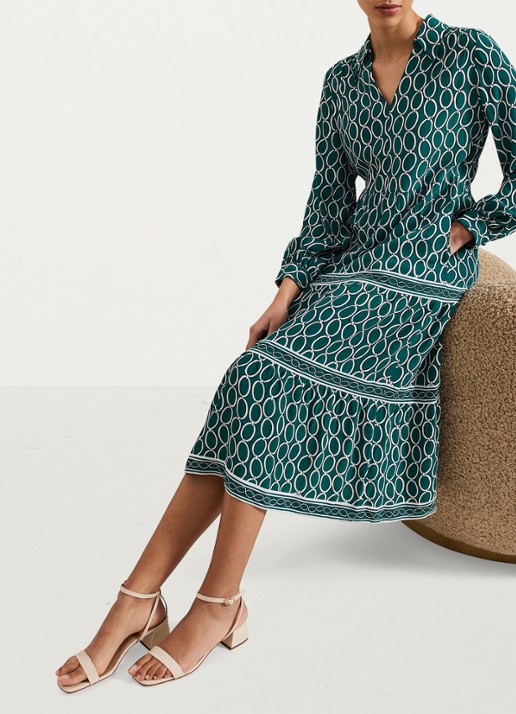 Phase Eight Tiered midi tuniekjurk met steekzakken - detail 8 groen