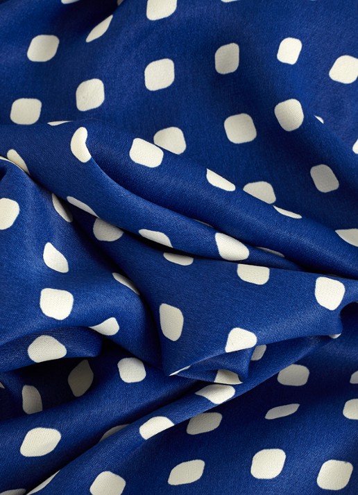 Phase Eight Tina midi jurk met stippenprint - detail 5 donkerblauw