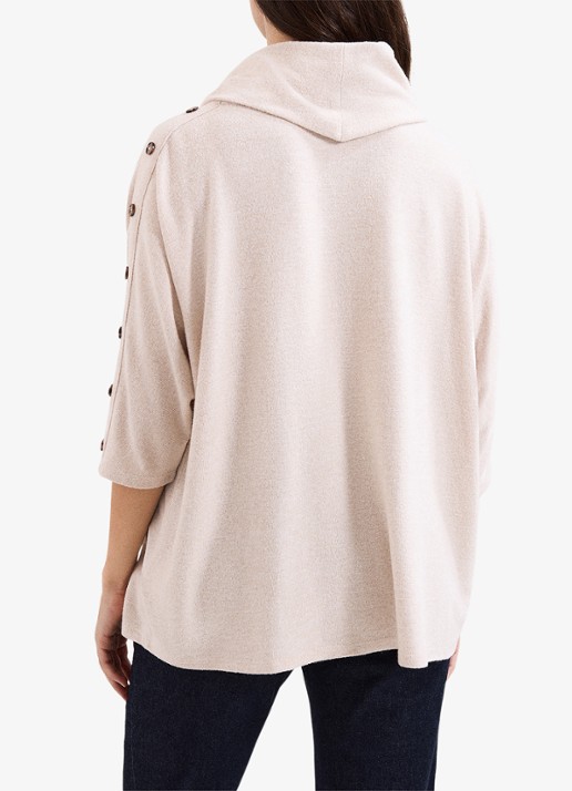 Phase Eight Toni top met opstaande kraag - achterkant 8 beige
