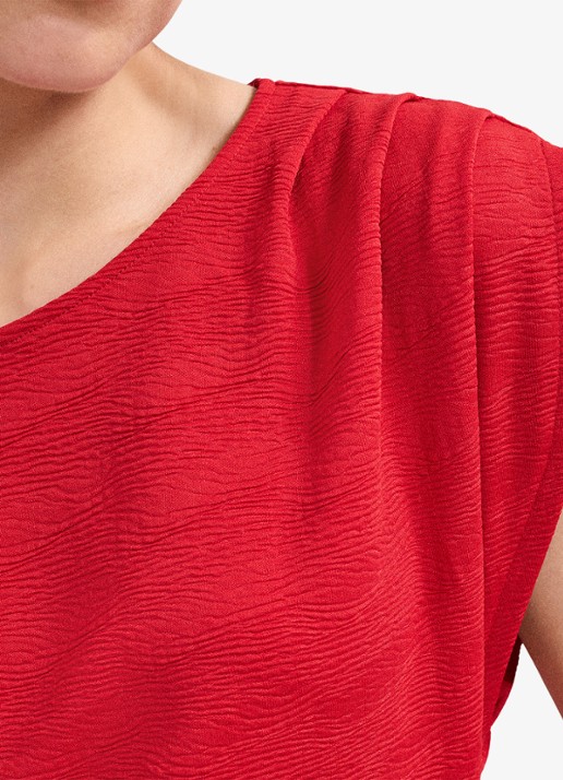 Phase Eight Top met stuctuur - detail 6 rood