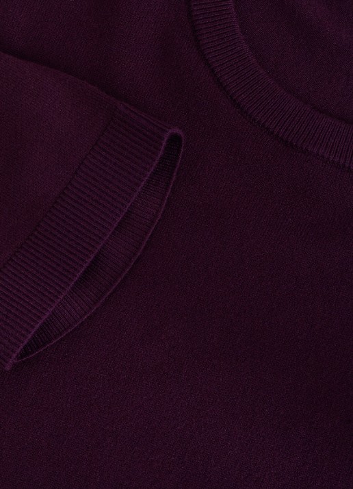 Phase Eight Tula fijngebreide top - detail 4 paars