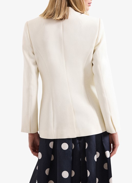Phase Eight Twill blazer met klepzakken - achterkant ivoor
