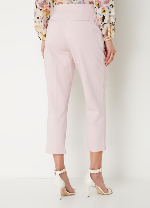 Phase Eight Ulrica high waist cropped slim fit pantalon met steekzakken - achterkant 3 lichtroze