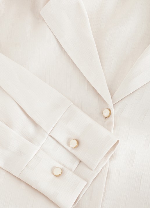 Phase Eight Vega blouse met V-hals - detail 7 gebroken wit
