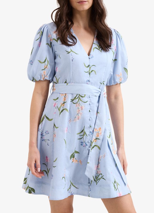 Phase Eight Velma mini jurk met bloemenprint en strikceintuur
