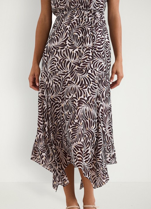 Phase Eight Verity midi jurk met pofmouwen - detail 6 bruin