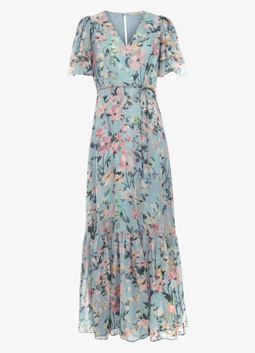 Phase Eight Violet midi jurk met bloemenprint - voorkant 2 multicolor