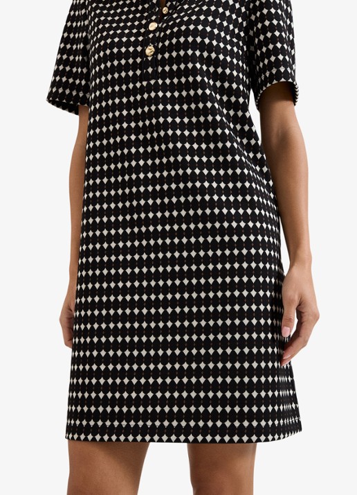 Phase Eight Vivienne mini tuniekjurk met print - detail 4 zwart