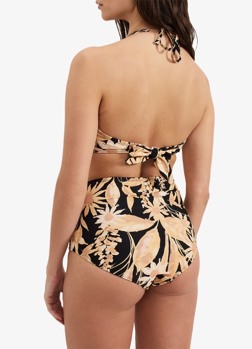Phase Eight Voorgevormde bikinitop met bloemenprint - achterkant 6 beige