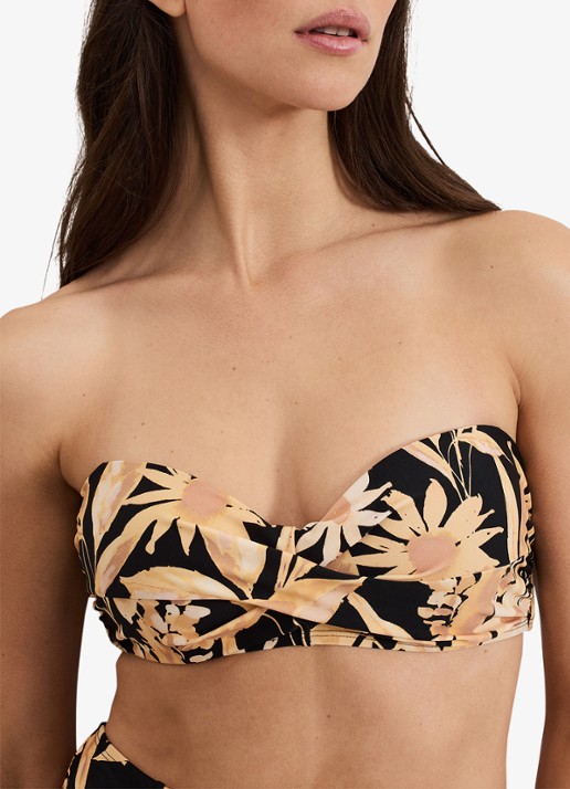Phase Eight Voorgevormde bikinitop met bloemenprint - detail 4 beige