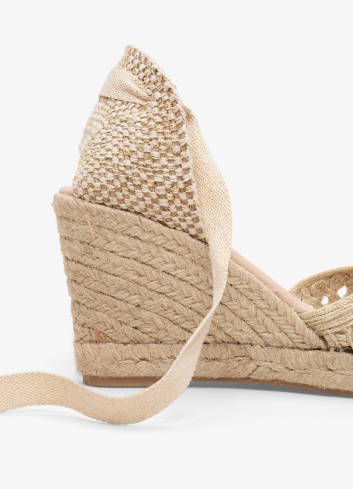 Phase Eight Wedge espadrilles met lurex - detail 6 beige