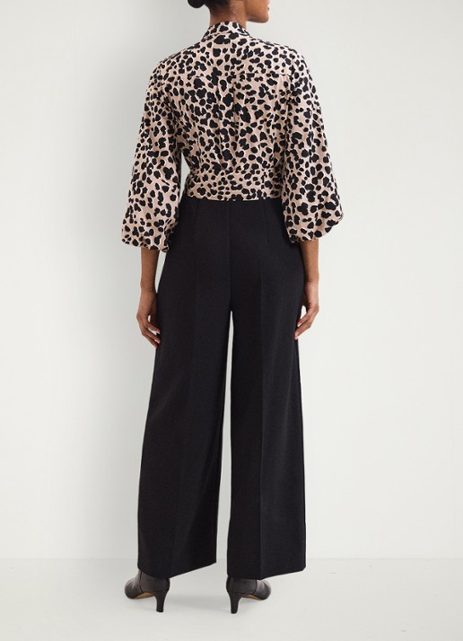 Phase Eight Wide fit jumpsuit met dierenprint - achterkant 8 zwart