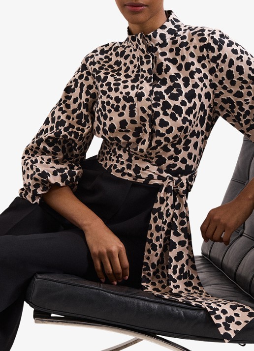 Phase Eight Wide fit jumpsuit met dierenprint - detail 7 zwart