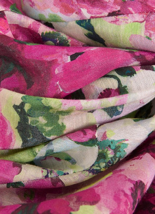 Phase Eight Winnie top in linnenblend met bloemenprint - detail 6 ivoor