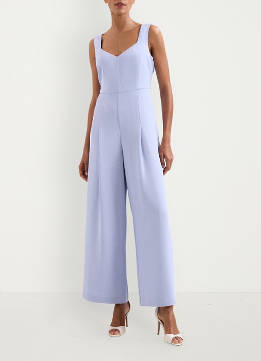 Phase Eight Winona jumpsuit met vest van broderie - detail 6 pale blue