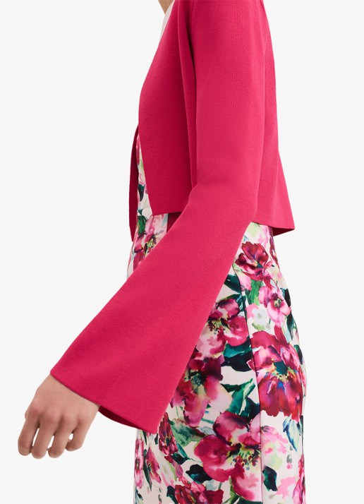 Phase Eight Yasmin fijngebreide bolero met ribstructuur - detail 7 donkerroze