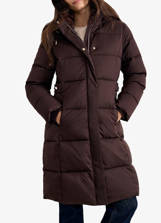 Phase Eight Yasmine puffer jas met afneembare capuchon