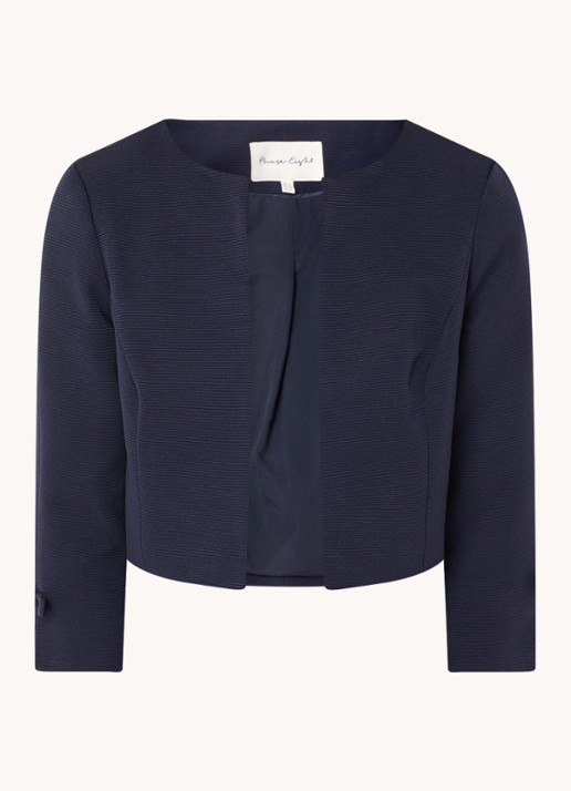 Phase Eight Zoelle bolero met schoudervulling - voorkant 2 donkerblauw