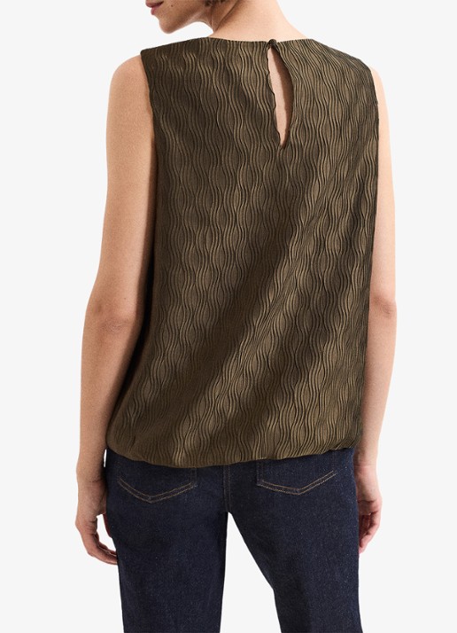 Phase Eight Zula top met textuur - achterkant 5 khaki