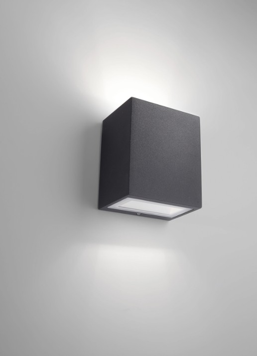 Philips Flagstone wandlamp 13,6 x 11,8 cm - voorkant 4 zwart
