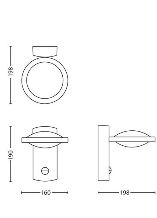 Philips Freedom wandlamp met bewegingssensor - detail 5 antraciet