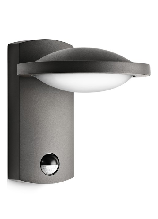 Philips Freedom wandlamp met bewegingssensor - voorkant antraciet