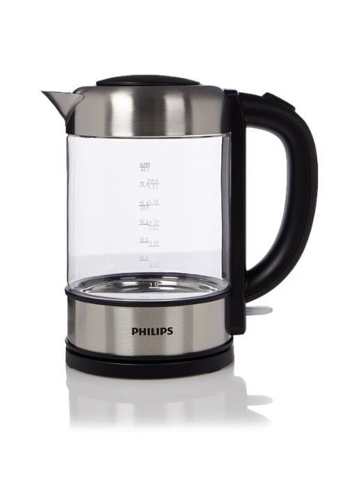 Philips Viva waterkoker 1,5 liter - voorkant zilver