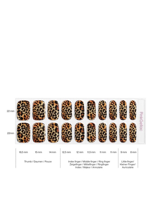 Pink Gellac Gel Stickers - nagelstickers - detail 2 028 lavish leopard