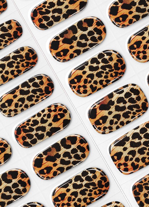 Pink Gellac Gel Stickers - nagelstickers - detail 3 028 lavish leopard