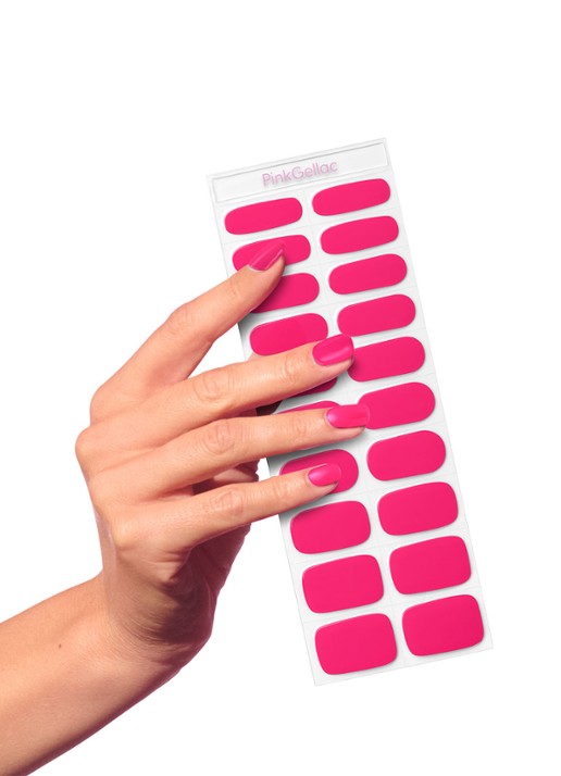 Pink Gellac Gel Stickers - nagelstickers - voorkant 023 rosy red