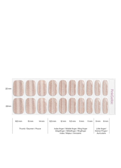 Pink Gellac Gel Stickers - nagelstickers - detail 4 025 cat eye champagne gold