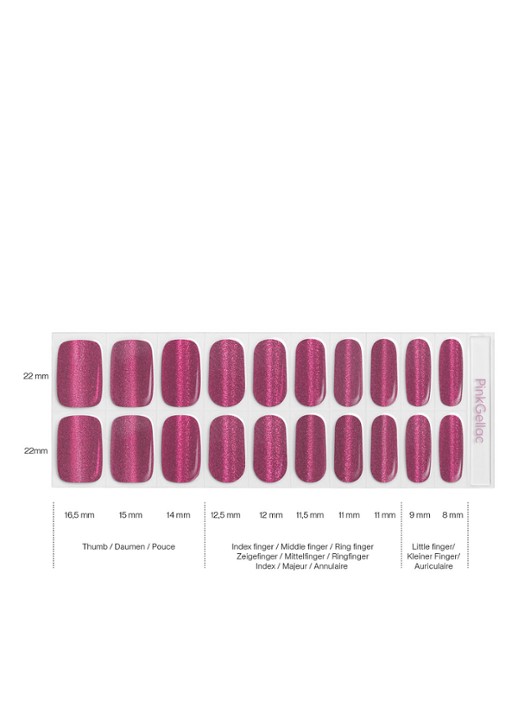 Pink Gellac Gel Stickers - nagelstickers - detail 2 027 cat eye flamenco red