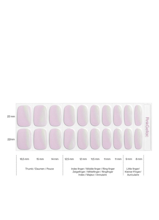 Pink Gellac Gel Stickers - nagelstickers - detail 4 electric chrome