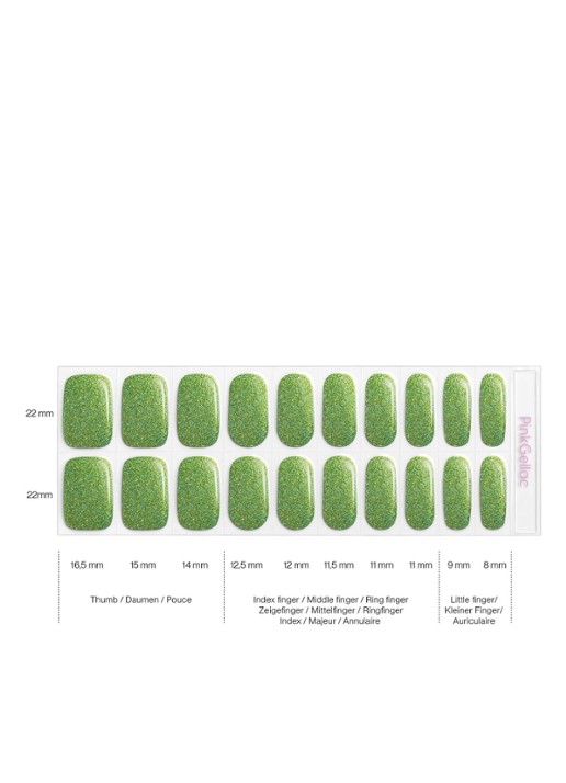 Pink Gellac Gel Stickers - nagelstickers - detail 4 sparklink green