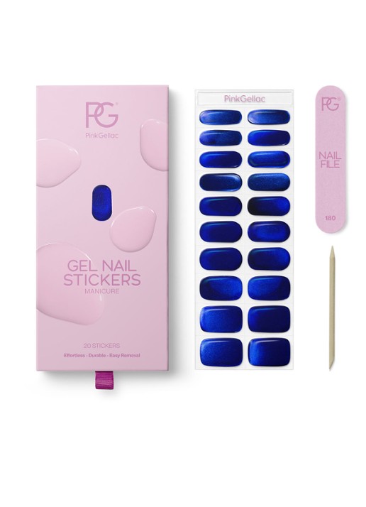 Pink Gellac Gel Stickers - nagelstickers - voorkant 4 royal chrome