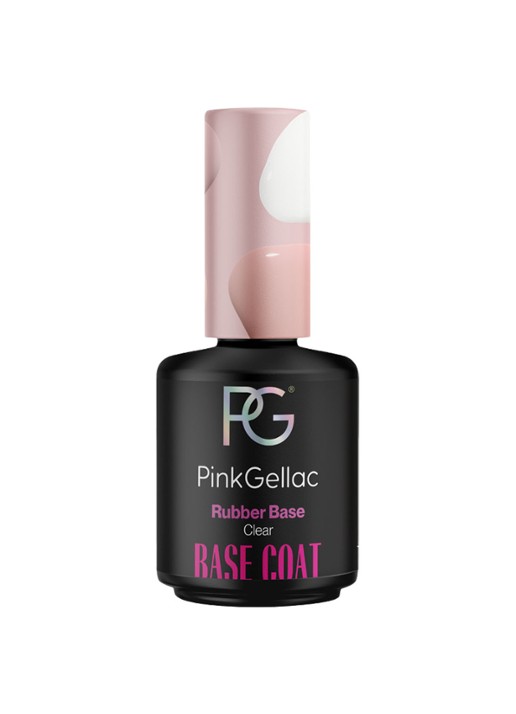 Pink Gellac Rubber Base - base coat gel nagellak - voorkant undefined