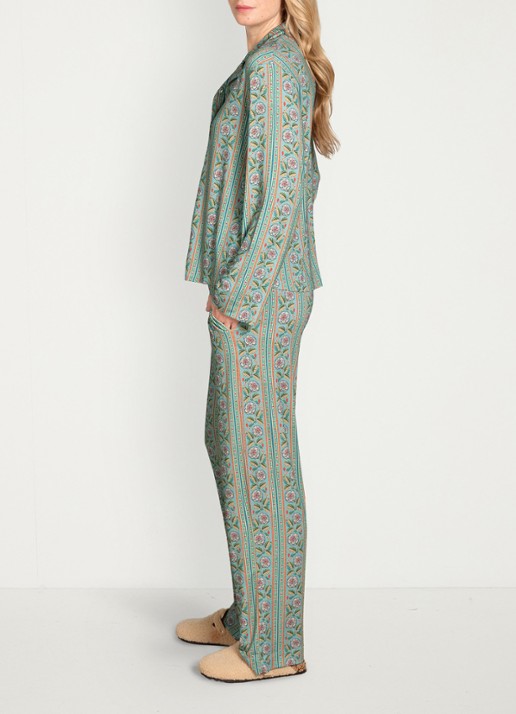 Pip Studio Belin Rosa Rani pyjamabroek met bloemenprint