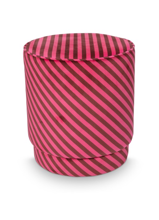 Pip Studio Block Stripe poef 40 x 45 cm