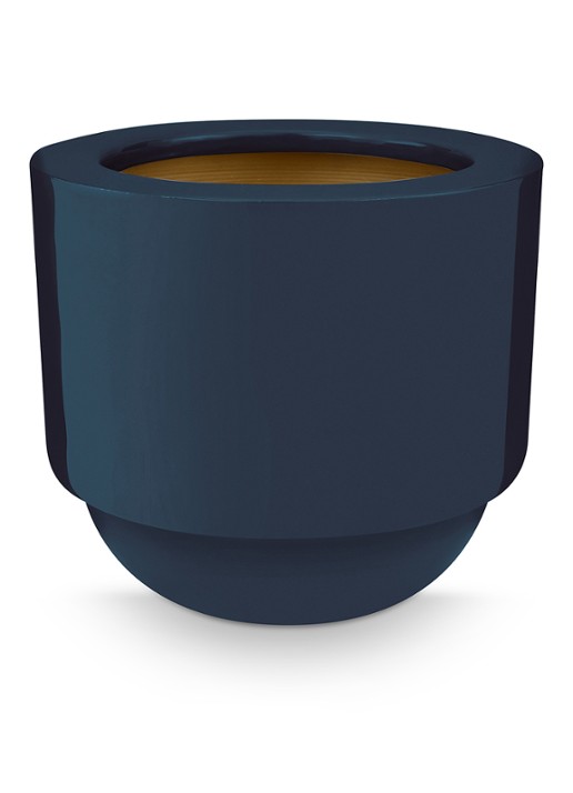 Pip Studio Bloempot voor binnen 24 x 21 cm - voorkant 3 blauw