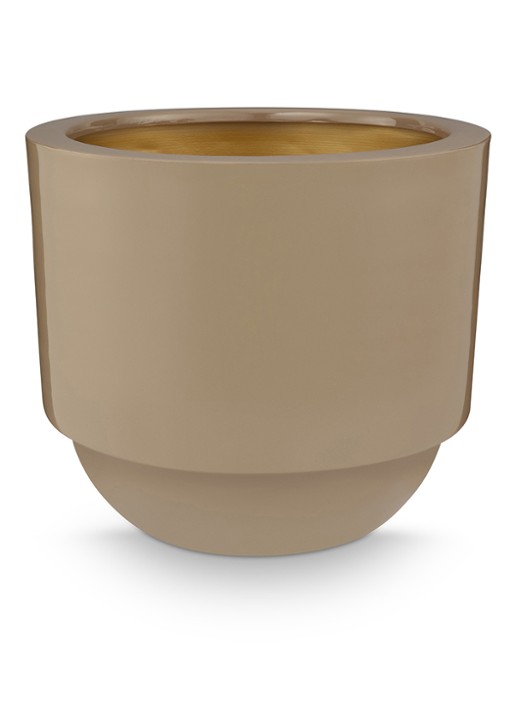 Pip Studio Bloempot voor binnen 40 x 35 cm - voorkant khaki